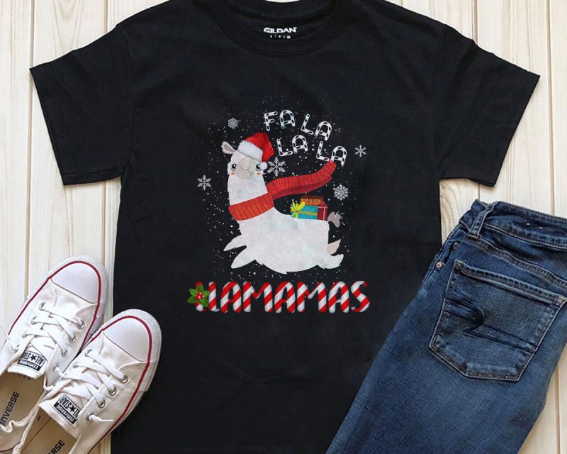 Lama Mas Christmas T-shirt Design Png tshirt-factory.com