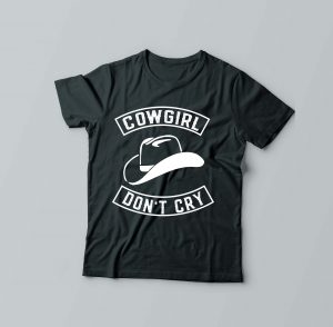 Cowgirl Don’t Cry vector t-shirt design template - Buy t-shirt designs