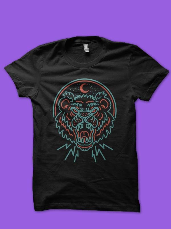 angry beast vector t-shirt design - Buy t-shirt designs