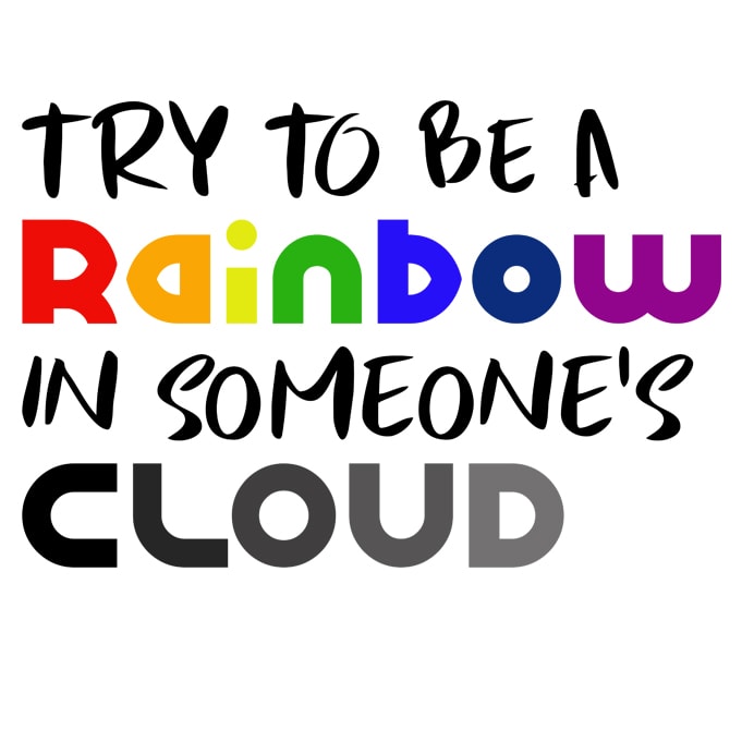 Rainbow in cloud shirt template design - Buy t-shirt designs