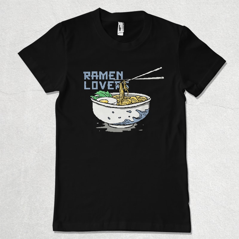 ramen lovers t shirt designs for printify