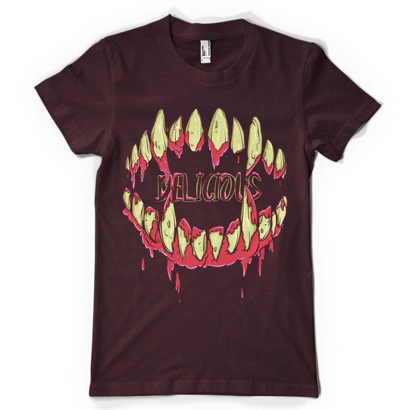 Delicious t shirt design graphic