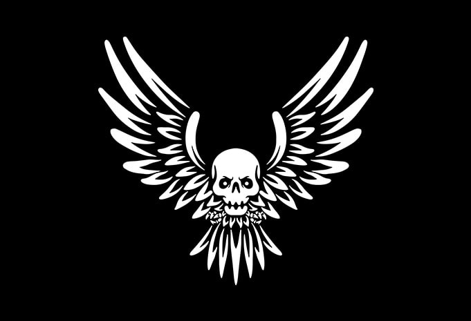 Flying Skull buy t shirt design - Buy t-shirt designs