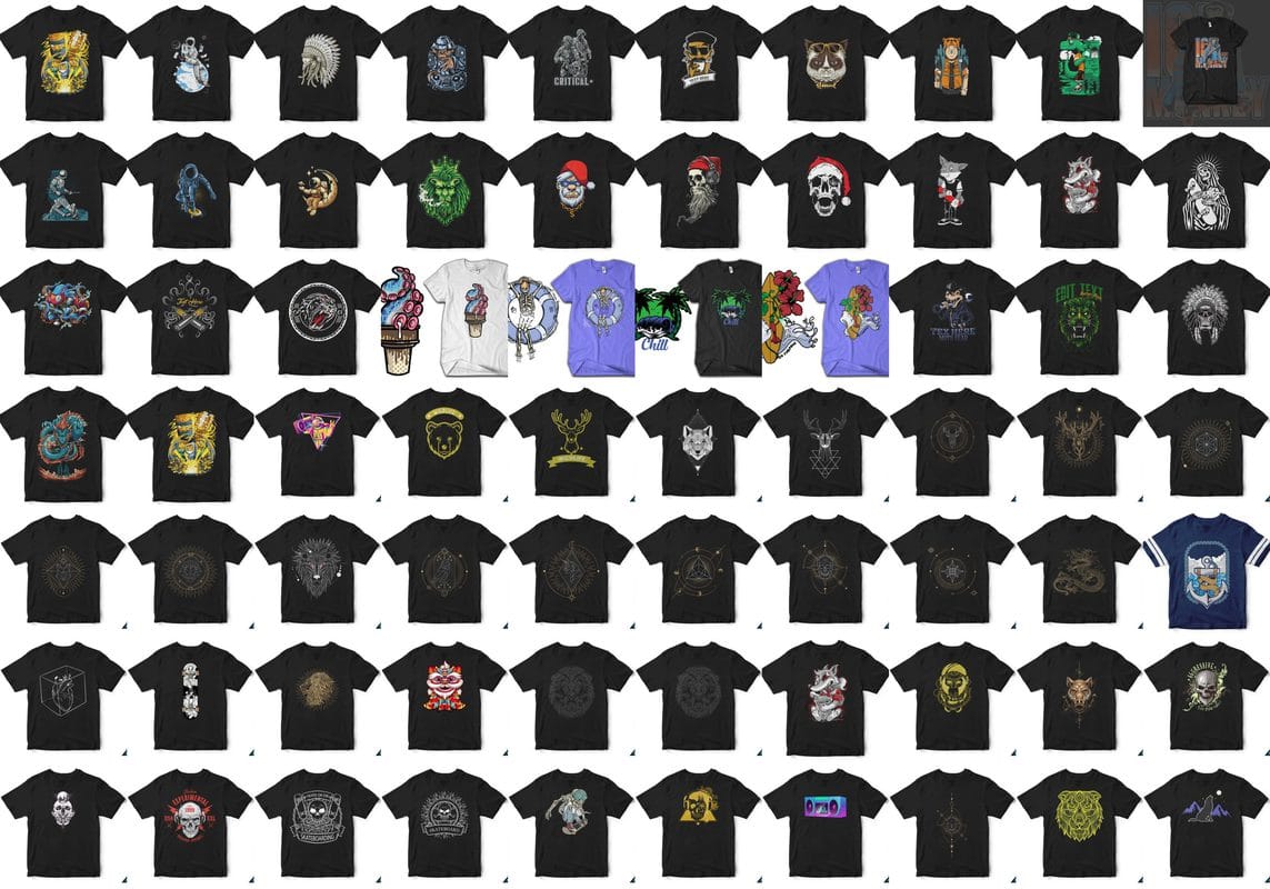 110 tshirt designs. Christmass, Halloween, Skull, Astronaut, etc - Buy ...