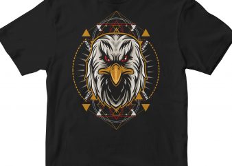 EAGLE HEAD HEOMETRIC print ready shirt design