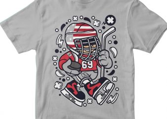 American Hockey Kid vector t shirt design artwork