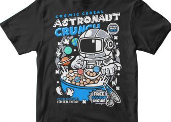 Astronaut Crunch graphic t-shirt design