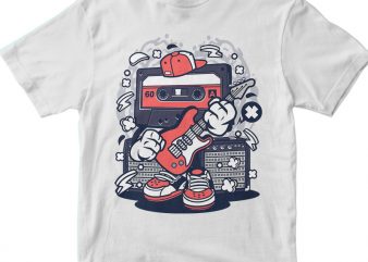 Cassette Rock Star t shirt design to buy - Buy t-shirt designs