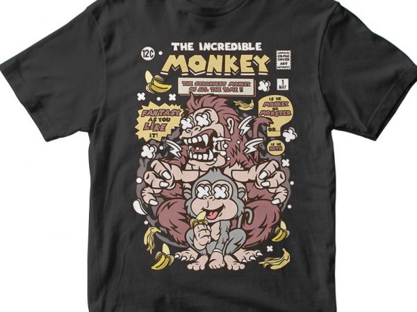 Incredible monkey t shirt design to buy