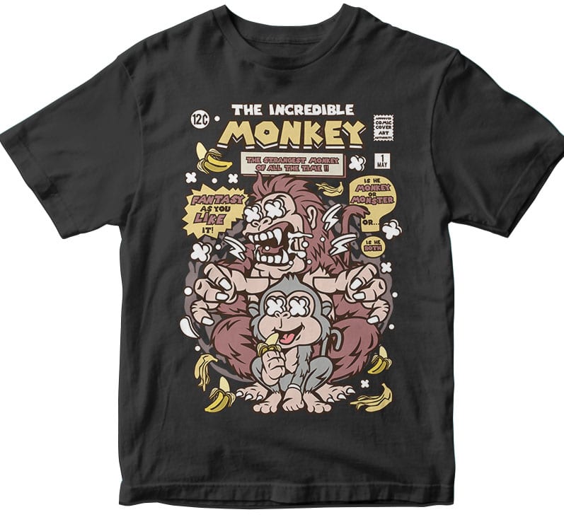 Incredible Monkey buy t shirt designs artwork