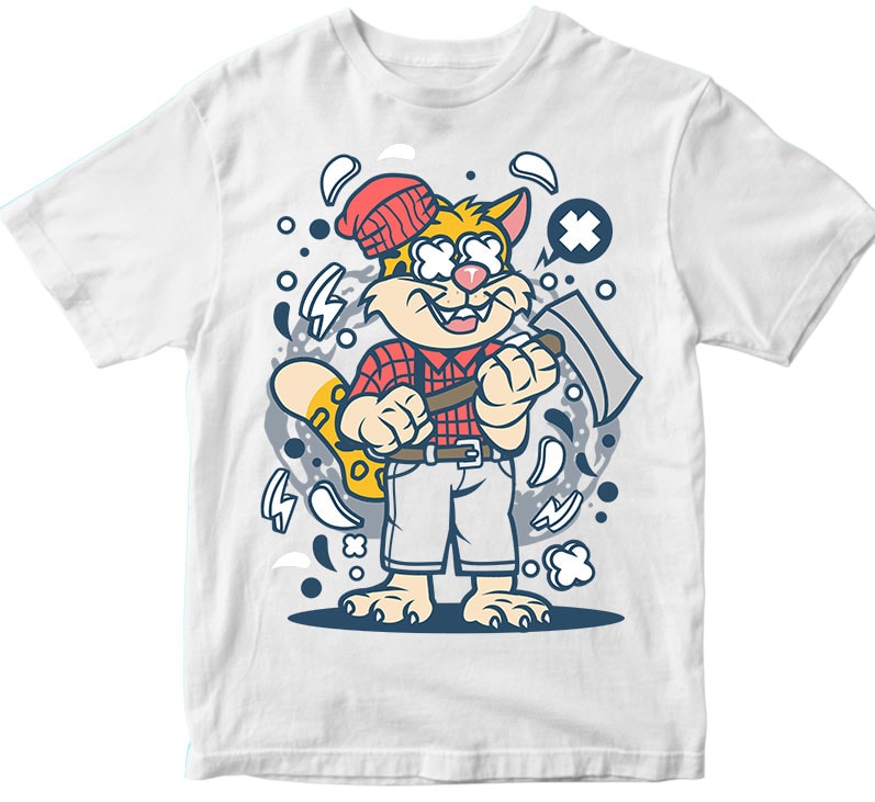 Leopard Lumberjack print ready vector t shirt design - Buy t-shirt designs