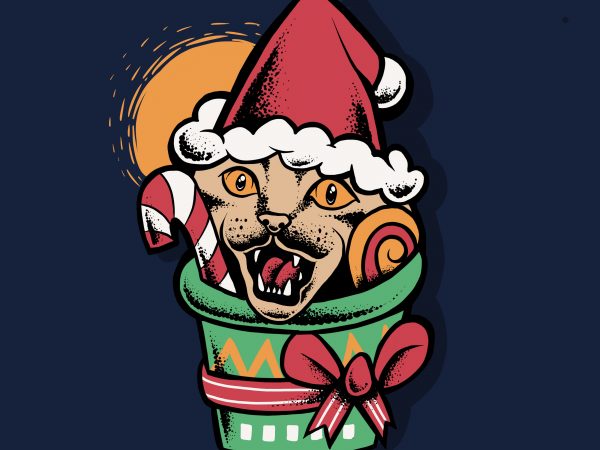 Pot cat xmas buy t shirt design