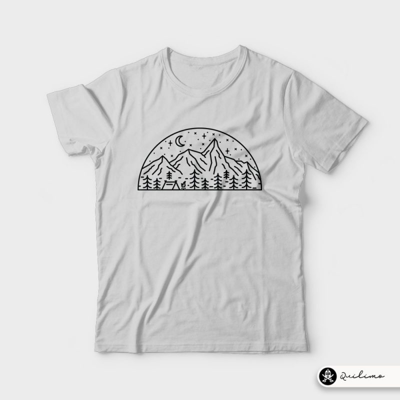 Camping vector t shirt design for download - Buy t-shirt designs