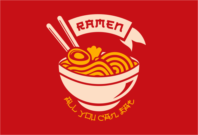 Just PRINT and STICK your designer logo! — The Ramen Budget