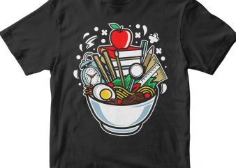 Ramen School tshirt design for sale