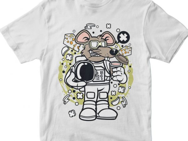 Rat Astronaut t shirt design for purchase - Buy t-shirt designs