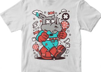 Rhino Super Candy design for t shirt - Buy t-shirt designs