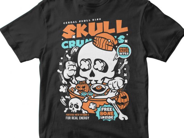 Skull Crunchies buy t shirt design artwork - Buy t-shirt designs