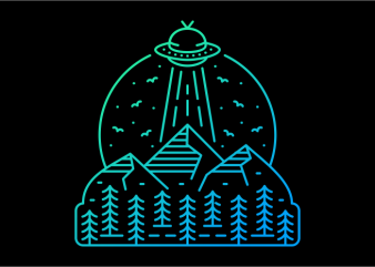 Ufo Invasion graphic t-shirt design