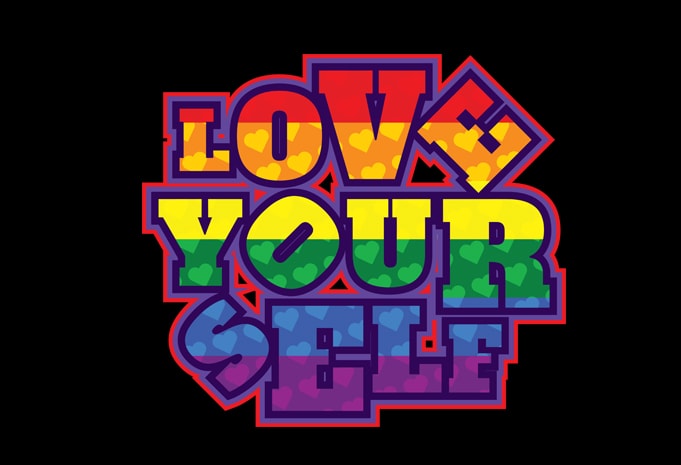 love yourself buy t shirt design for commercial use - Buy t-shirt designs