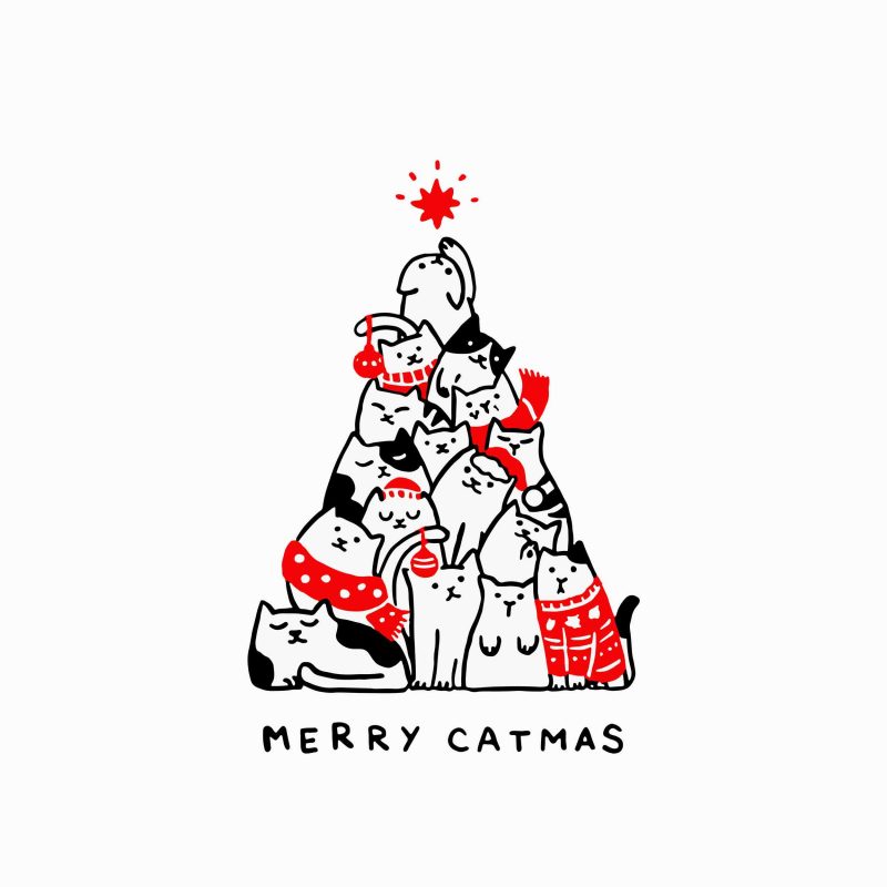 Download 4 design, Merry Catmas Svg, Merry Catmas Funny Cats ...