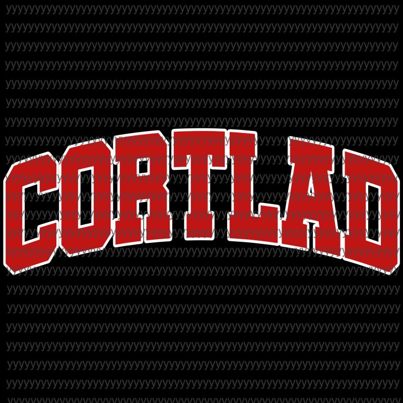 Cortlad svg, CORTLAND NY NEW YORK Varsity svg, png, dxf, eps file vector shirt designs