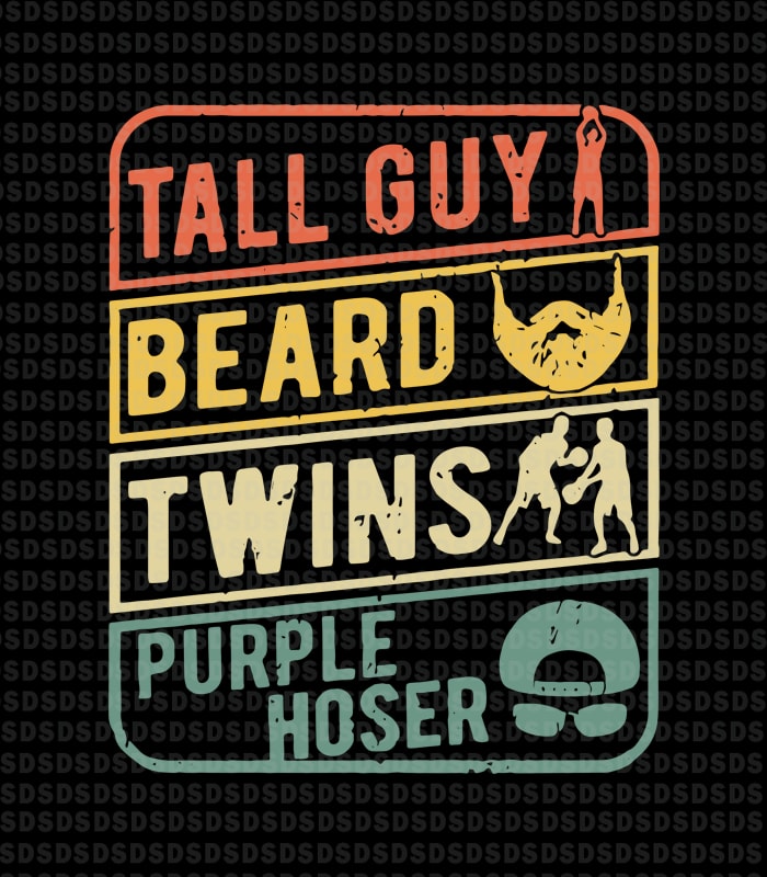tall guy twins beard purple hoser