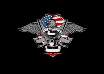 American Eagle Machine Vector t-shirt design