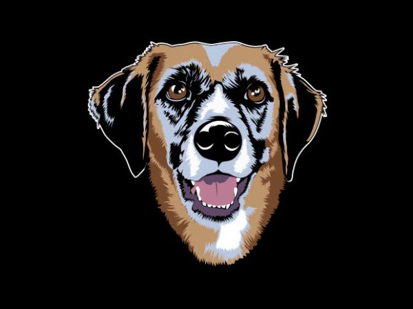 Golden dog vector t-shirt design