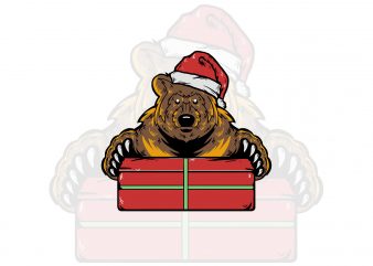 Bear Christmas t-shirt design