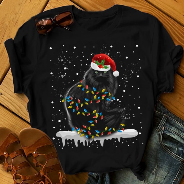 CAT CHRISTMAS t-shirt designs for merch by amazon