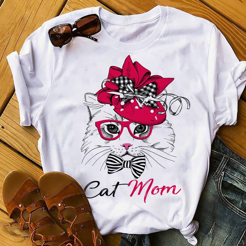 CAT MOM PINK buy t shirt design - Buy t-shirt designs