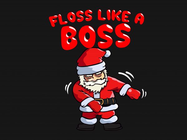 Santa Floss Like A Boss vector shirt 