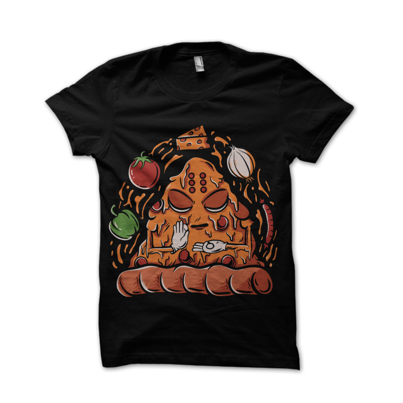 Pizza Buddha buy t shirt designs artwork