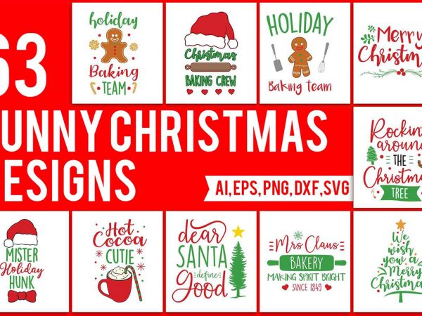 Download 63 Funny Christmas Designs Buy T Shirt Designs PSD Mockup Templates