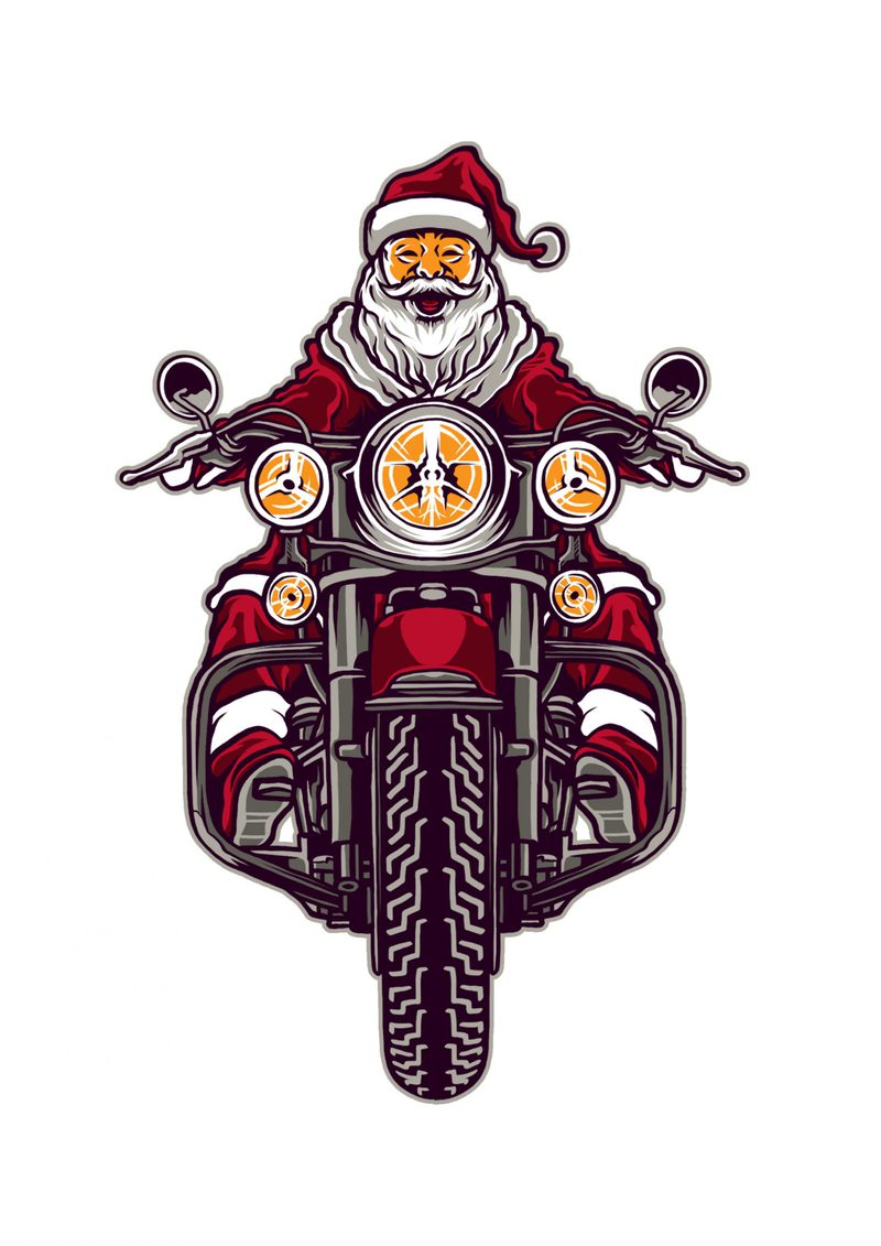 Riding Santa Claus vector shirt design - Buy t-shirt designs