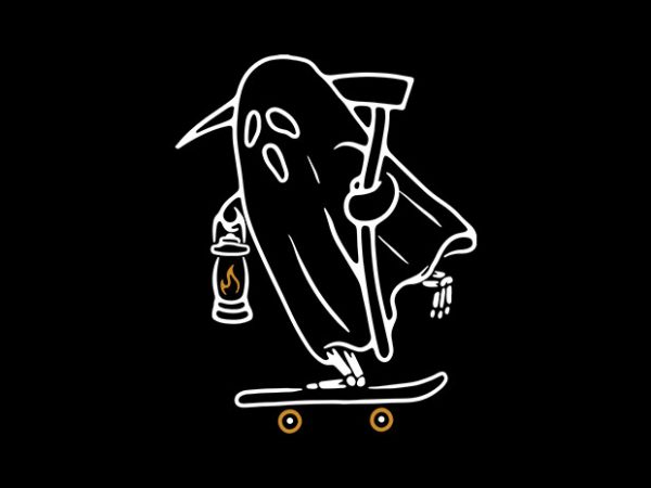 Ghost Skateboarding t shirt design for purchase - Buy t-shirt designs