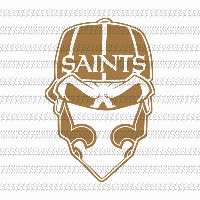 New Orleans Saints Skull SVG, New Orleans Saints Football