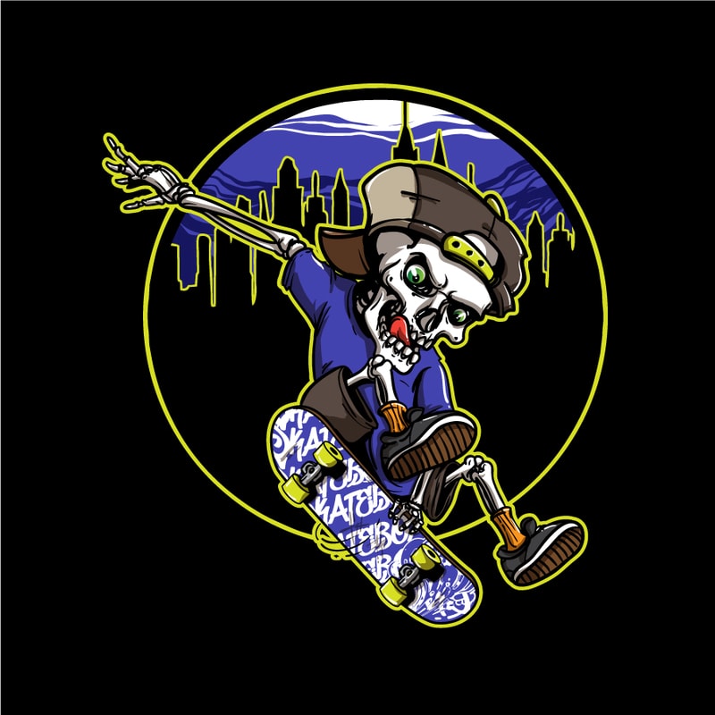 Download Skull Skateboard Cartoon Buy T Shirt Design Artwork Buy T Shirt Designs