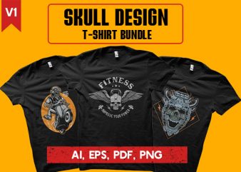 Skull Design. T-shirt Bundle