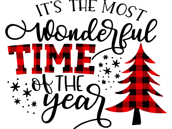 Its The Most Wonderful Time Of The Year Svg Cuttable Buffalo Plaid Svg Christmas Svg Buffalo 2524