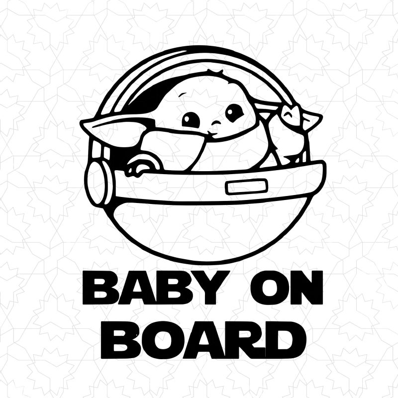 Download Images Of Baby Yoda Clip Art Black And White