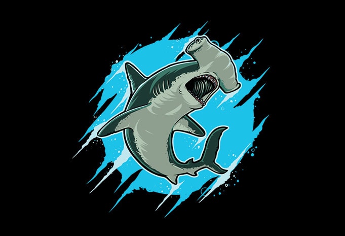 Hammerhead Shark Vector t-shirt design
