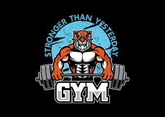 Tiger gym Vector t-shirt design