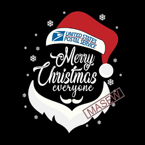 Merry Christmas Everyone SVG, United States Postal Service, Funny Christmas EPS SVG PNG DXF