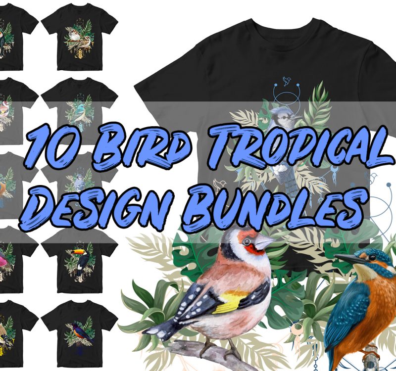 Download 10 Bird Tropical Design Bundles Buy T Shirt Designs