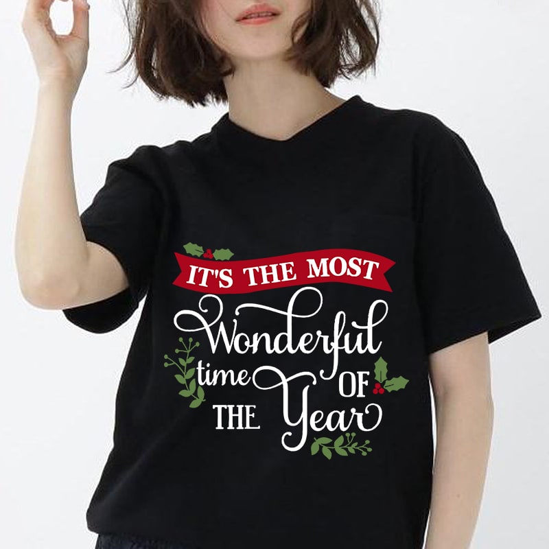 It’s The Most Wonderful Time Of The Year Svg Eps Png Pdf Cut File, Christmas Quote Svg, Cameo Cricut, Holiday Svg, Believe Svg, Joyful Svg