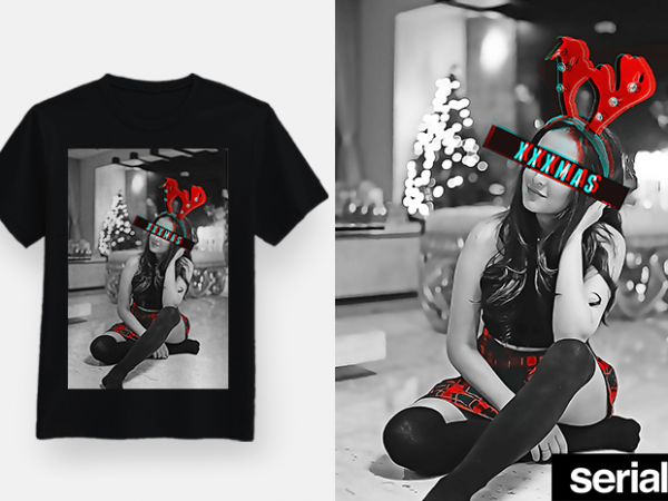 Xxxmas christmas v3 t-shirt design