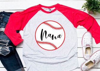 Nana ball svg for baseball tshirt