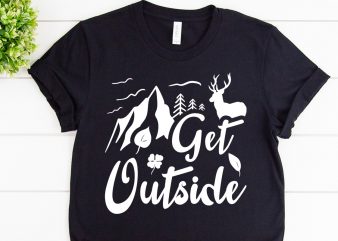 Get outside svg design for adventure tshirt